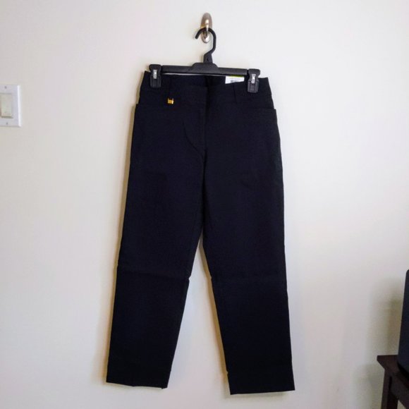 NWT JM Collection Straight Leg Black Pants Size 4PS - Picture 1 of 10